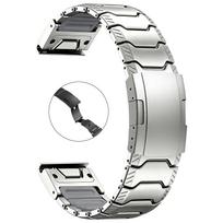 22/26mm Silikoniniai + Titano Dirželiai QuickFit Juosta skirta Garmin Fenix 8 47/51mm E 7 7X Pro Dirželiai skirta Descent Mk3i Quatix 8 Apyrankė QuickFit 22mm gray
