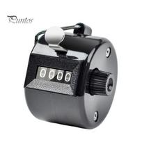 Portable Number Clicker Metal Hand Tally Counter with 4 Digit Display No Sports Supplies Battery Required Compact Size Mechanical Referee juoda