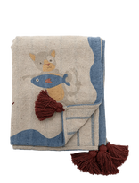 Bloomingville Mini - Mille Throw - Antklodė ir lovatiesė - Mėlyna