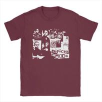 Fun Depeches Cool Modes T-Shirts for Men Round Neck Pure Cotton T Shirts Short Sleeve Tee Shirt Printed Clothing XXXXXL bordinė