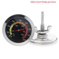 Nerūdijančio plieno BBQ rūkyklės grotelių termometras Temperatūros matuoklis 50-800 laipsnių Farenheito 10-400/50-350/50-500 laipsnių Celsijaus gray