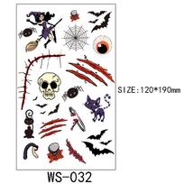 Helovino Tatuiruotės Lipdukas Žaizdos Randas Siaubo Juokingas Kostiumo Šventė Veido Lipdukas Tatuiruotė 120*190mm black