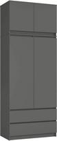 Spinta Akord Furniture Factory S90, grafito sp., 90 cm x 51 cm x 234 cm