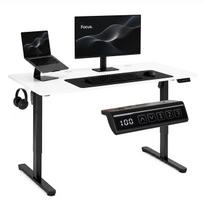 Kompiuterio stalas reguliuojamo aukščio ModernHome JSD-C5-1-5, 140 cm x 60 cm, 72 - 118 cm, balta sp.