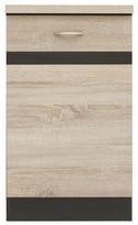 Apatinė virtuvinė spintelė Junona Line Left, sonoma ąžuolo sp./wenge sp., 47 cm x 50 cm x 85.7 cm