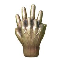 Holding Hands Statue Artistic Resin Sculpture Palm Gesture Design Ornament Metallic Texture Indoor Outdoor Decor ruda