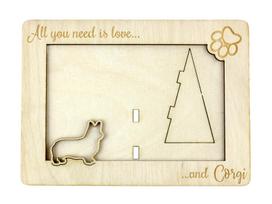 Welsh Corgi - Photo frame, engraved wooden frame, a lovely gadget for the dog lover by Art-Dog
