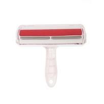 Chom Roller 2 Way Pet Hair Remover Self Cleaning Lint Brush for Dog Cat Hair on Furniture One Hand Use raudona