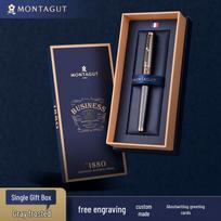 MONTAGUT Signature Jun Ken Series Ballpoint Pen & Case Gift Set for Men & Women blue