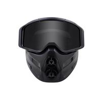 New detachable motorcycle helmet goggles, full-frame outdoor sports glasses, unisex off-road goggles Black Frame Gray Piece gray