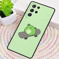 Frog Skateboard Cute Kawaii Phone Case for Samsung Galaxy note 10 pro S26 Ultra S23 S24 FE S25 S21 S22 PLUS shockproof Cove Galaxy S21 5G gray