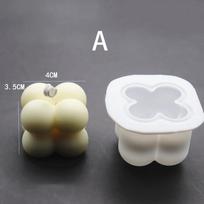 1vnt Aromaterapinis gipso žvakė 3d silikono formelės pasidaryk pats žvakės formos sojos kubo muilo formos white