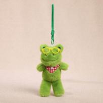 Long Leg Frog Plush Keychain With Pp Cotton Filling For Girls And Boys Scarf green