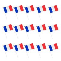 French Hand Held Flags 15pcs for World Cup 2026 5.5x8.2 Inch red
