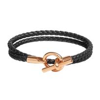 HERMES Rose Gold plated Bangles Women's Black H071689FO89 T2 juoda