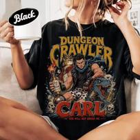 Dungeon Crawler Carl Shirt Princess Donut and Mongo Graphic Tee DCC Lit RPG Fan Short Sleeve T-shirts for Unisex All-Season L brown