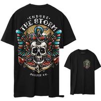 'Endure The Storm' - Cross Training, Active Wear Fitness T-Shirt By RokFit Graphic Cotton T-shirt Unisex Style XL gray