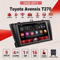 2Din Android Car-Play Car Radio,Toyota Avensis T270 2009-2015,Multimedia Player Head Unit Stereo GPS Navigation BT WIFI,2+32GB 1+16GB juoda