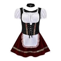 Munich Oktoberfest Costume Badelia National Maid Dress Stage Performance Clothing L/XL white