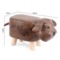 Animal Footstool Foot Rest Creative Bench Upholstered Ottoman Pouffe Chair for Playroom Indoor ruda