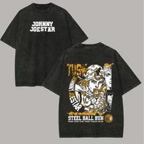 JoJo Bizarre Adventure Part 7 SBR Johnny Joestar Manga Anime Tee Unisex 130 white