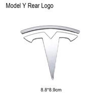 3D ABS Automobilio Priekinės Galvos Gaubto Emblema Galinės Bagažinės Ženkliukas Lipdukas Tesla Model 3 Model Y Pakeitimo Dekoravimo Lipdukai Aksesuarai