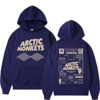 Retro Arctic Monkeys Muzikos Turo Dvipusis Spaudas Džemperiai Vyrams Moterims Džemperis Didelio Dydžio Y2K Džemperis Gatvės Drabužiai XL blue