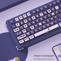 Four-Sided Transparent PBT Dye-Sublimation Pudding ASA Keycaps Universal blue
