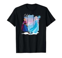 Disney Frozen Elsa & Anna Celebrate The Season Together T-Shirt_ 4XL blue
