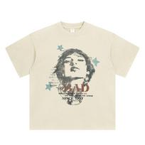 Streetwear Juokingi Grafiniai Marškinėliai Medvilniniai Marškinėliai Unisex Viršūnės Vasariniai Marškinėliai Trumpomis Rankovėmis XXL chaki