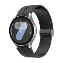 Originalus silikoninis dirželis Samsung Galaxy Watch 7 6 5 4 FE 44mm 40mm/5 pro 45mm magnetinei apyrankei watch6 Classic 43mm 47mm dirželis 6 Classic 43mm 47mm juoda