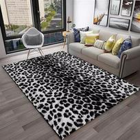 Leopardo rašto kilimai Svetainės grindų kilimėliai Miegamojo dekoras Kilimai miegamajam Kilimai svetainės dekoravimui Maison 50x80cm gray