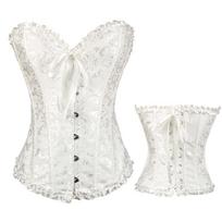 BurVogue Moteriškas Seksualus Nėriniuotas Gėlėtas Kietas Korsetas Virš Krūtinės Kūno Formuotojas Bustier Lingerie Bodyshaper Viršus Korsetai Viršus XS juoda