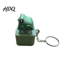 Portable Anxiety Relief Tool Seagull Frog Sound Button Keychain Creative Stress Voice 1pc A white