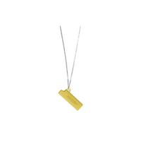 AMBUSH logo lighter box pendant necklace brass men's yellow BMOB022F20MET0011872 geltona