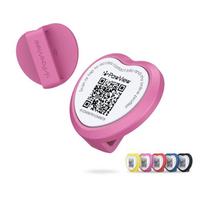 Heart Shaped Pet ID Tag Smart Anti-Lost GPS Tracker for Dogs Cats QR Code & NFC Waterproof Dogs GPS Tracker Pets Collar Pendant pink