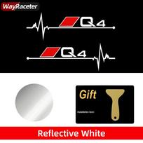 2 vnt. Automobilio lango lipdukai Grafika Kėbulo Atspindintis vinilo lipdukas 4GFY A1 A2 A3 A4 A5 A6 A7 A8 Q2 Q3 Q4 Q5 Q6 Q7 Q8 TT SQ2 S6 white