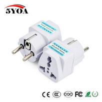 International Travel Universal Adapter Electrical Plug For UK US EU AU to EU European Socket Converter White Black colors EU Plug balta