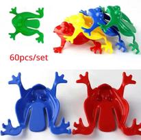 20/60Pcs Solid Color Jumping Frog Plastic Bouncing Frog Jumping Frog Children Educational Toy,Gift For Kids Party Favors red