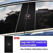 HONDA Automobilio Lipdukas Automobilio B stulpelio Vidurinio Stulpo Dekoro Dangtelis Įbrėžimams Atsparus Saulės Apsaugos Vinilo Decalai Priedai 25x50cm black
