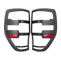 Car Upgrade For Ford Ranger Raptor T6 T7 T8 PX MK1 MK2 Wildtrak 2012- Matte Black Tail Light Covers Rear Lamp Trim Frame 1pair gray