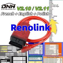 Renolink V2.10 V2.11 For Renault Car OBD2 Airbag Reset OBD 2 Car Diagnostic Auto Tool ECM UCH Key ECU Programmer Link Tool V2.0 red