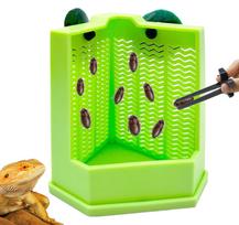 Barzdotasis drakonas lesintuvas pabėgimui atsparus vabzdžių dubenėlis chameleonui, driežui(Vidutinis) Medium green
