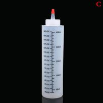 120/350/450ml Plastikinis buteliukas su siauru antgaliu ir matuokle, spaudžiamas buteliukas, nepralaidus, virtuvei, salotų padažui, spaudžiamas buteliukas C white