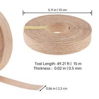 Hot Melt Adhesive Wood Edge Banding for Plywood Table / Cabinet ,7/8 in x 50 ft (22 mm x 15m) raudona