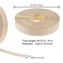 Hot Melt Adhesive Wood Edge Banding for Plywood Table / Cabinet ,7/8 in x 50 ft (22 mm x 15m) smėlis