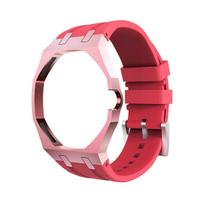 Integrated Luxury Mod Kit for Swatch X AP Royal POP Aluminum Alloy Case+Silicone Strap Pocket Changer To Wristwatch Accessories for Royal POP brown