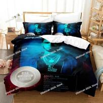 Anuel Aa Real Hasta La Muerte Bedding Set Boys Girls Twin Queen Size Duvet Cover Pillowcase Bed Kids Adult Home Textileextile EU Single 135*200cm/53x79in 3pcs blue