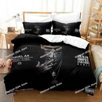 Anuel Aa Real Hasta La Muerte Bedding Set Boys Girls Twin Queen Size Duvet Cover Pillowcase Bed Kids Adult Home Textileextile EU Single 135*200cm/53x79in 3pcs