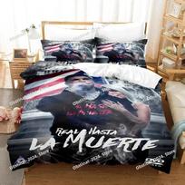 Anuel Aa Real Hasta La Muerte Bedding Set Boys Girls Twin Queen Size Duvet Cover Pillowcase Bed Kids Adult Home Textileextile AU Single 140*210cm/55x83in 3pcs